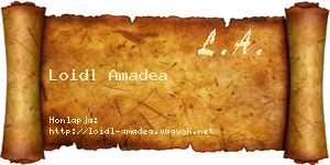 Loidl Amadea névjegykártya